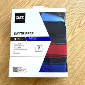 SAXX Daytripper 3-Pack Boxer Briefs Fly Relaxed Fit Men's Small S Black NEW